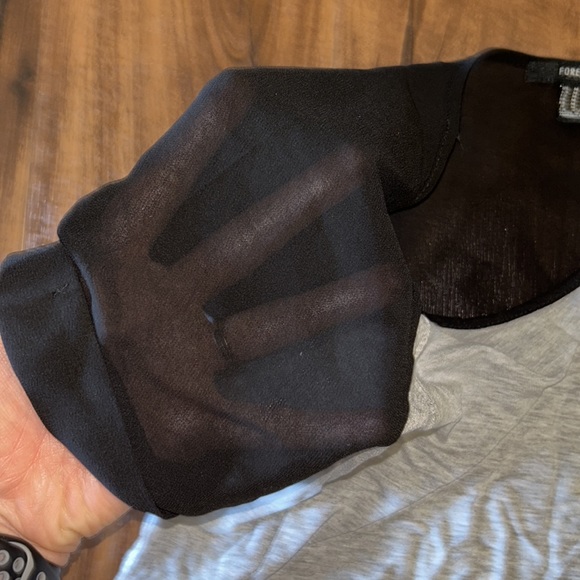 Black / grey professional top, fabric of a comfy t shirt - Picture 2 of 5